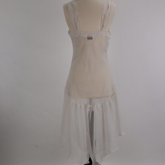 Vtg Saks Fifth Avenue Terry Russo Sheer Lace Sequin Pearl Nightgown Negligee L - Picture 9 of 10